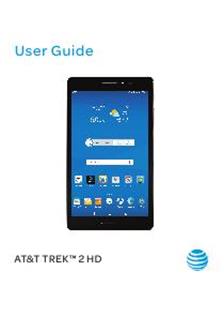 ZTE AT&T Trek 2 HD manual. Tablet Instructions.